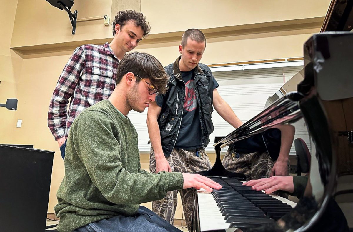 Students and faculty performed in honor of World Piano Day. (Photo courtesy of Lafayette College Communications)