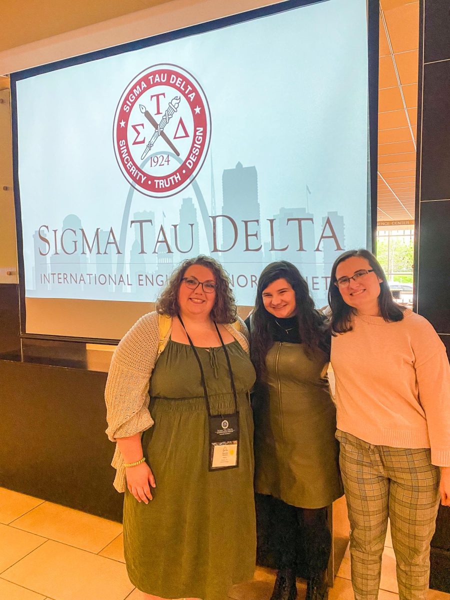 The visit to the conference comes after Sigma Tau Delta was established on campus in October. (Photo courtesy of Maria Cangro 24) 