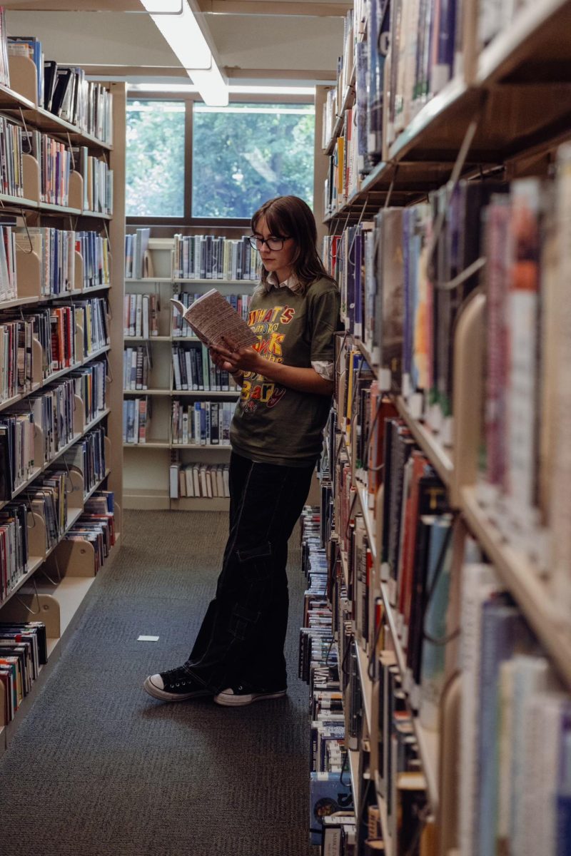 Over the summer, McKenna Graf '26 read aloud her newest original collection of poetry in New York City. (Photo courtesy of Emily Graf)