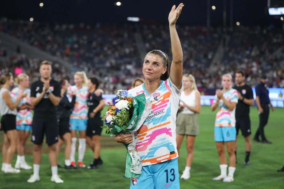 Alex Morgan announced her retirement from professional soccer last week. (Photo courtesy of NBC News)