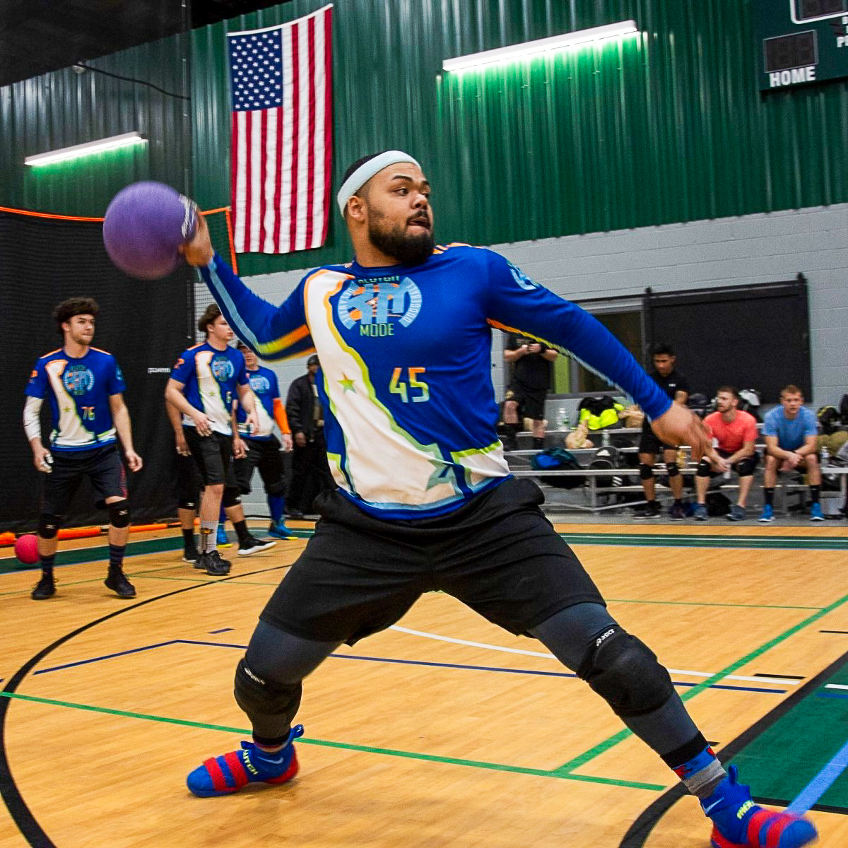 Kristofer DeJesus loads up for a kill for Team USA dodgeball. (Photo courtesy of Kristofer DeJesus)