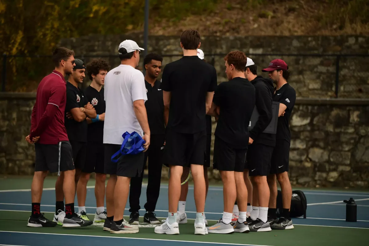 The men's tennis team looks to bounce back from a rough outing this weekend at the Lehigh Invitational. (Photo by Hannah Ally for GoLeopards)