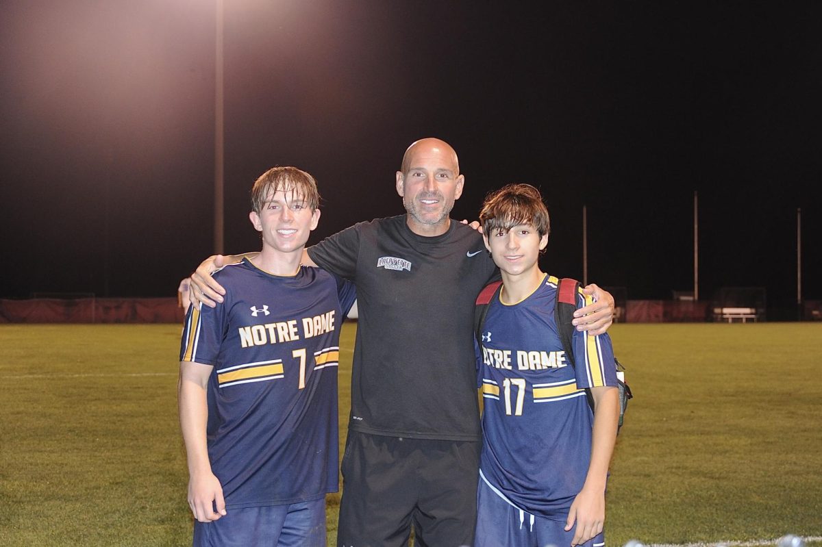 In addition to playing under his father at Lafayette, Cameron Bohn (left) got to play alongside his younger brother Quinn Bohn (right) in high school. (Photo courtesy of Cameron Bohn '28)