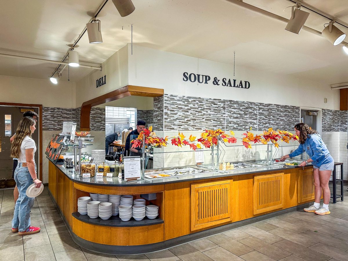 The salad bar and deli area in Marquis Dining Hall, which was closed for several days, feature soups, salad ingredients and customizable sandwiches to order.