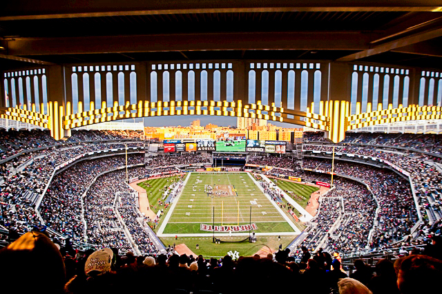 This year marks the 10-year anniversary of the rivalry game being hosted at Yankee Stadium. (Photo courtesy of Lafayette Communications)