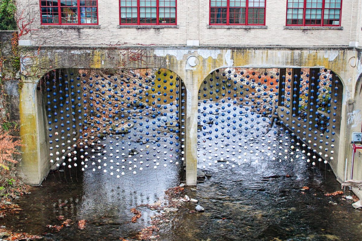 The drought has had noticeable effects on water levels in the Bushkill Creek. 