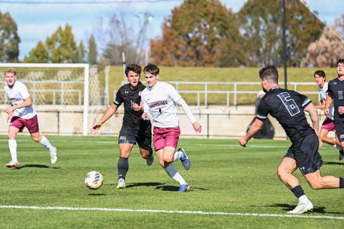 Sophomore midfielder Beaux Lizewski assisted on the only goal in the men's soccer team's 1-0 victory over Loyola. (Photo by George Varkanis)