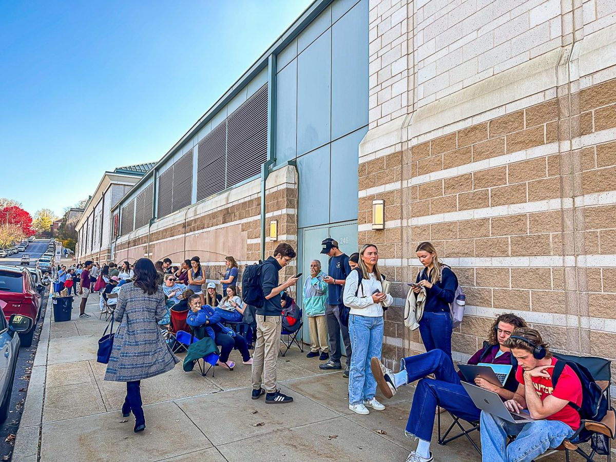 Some students waited in line to vote for over three hours.