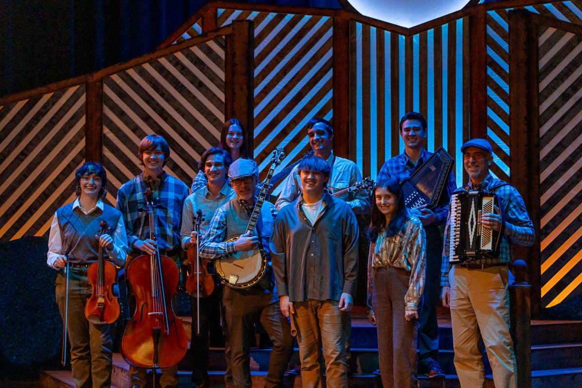 The pit orchestra of "Bright Star" features a professional violin player on the fiddle, as well as many student musicians playing its bluegrass-inspired score.