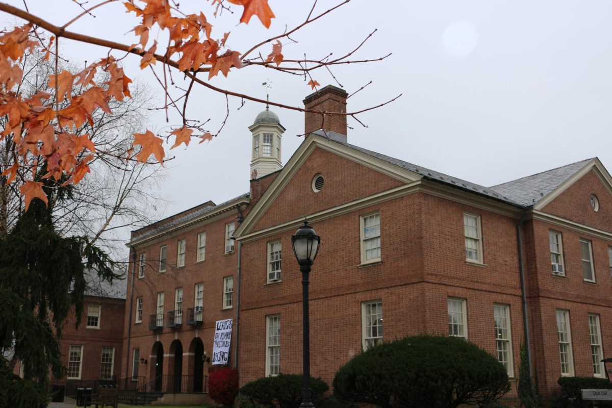 While the November faculty meeting was virtual, they are often held in Marquis Hall.