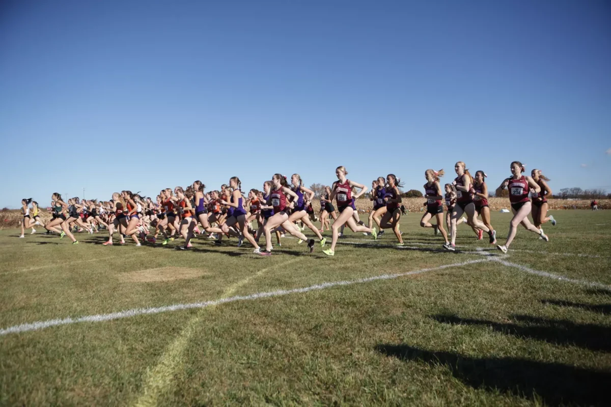 The women's cross country team placed 25th out of 30 teams at the Mid-Atlantic Regional Championship. (Photo courtesy of GoLeopards)