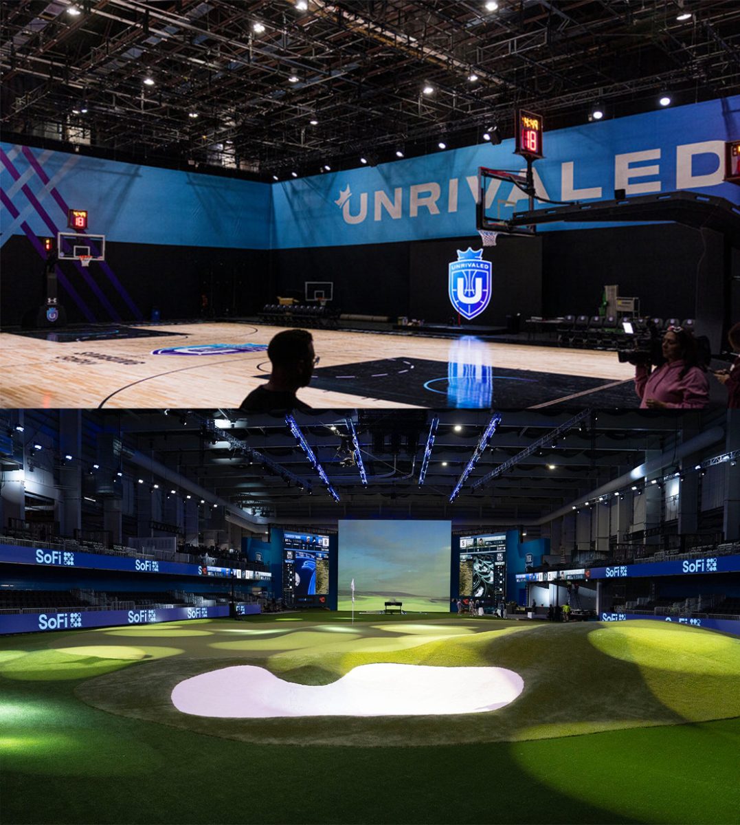 Unrivaled and TGL are modern spins on classic sports. (Photos courtesy of the New York Times and TGL)