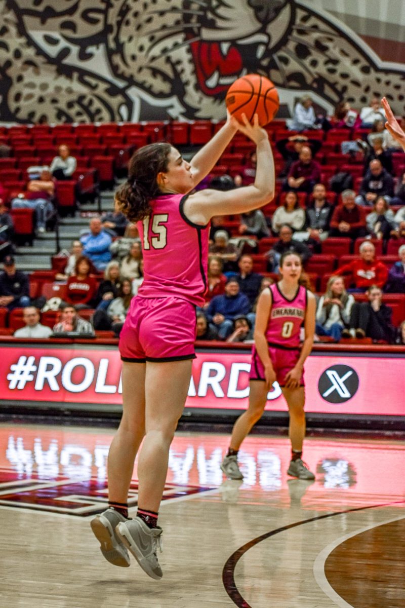 Junior guard Kay Donahue fires from downtown against Colgate on Saturday.