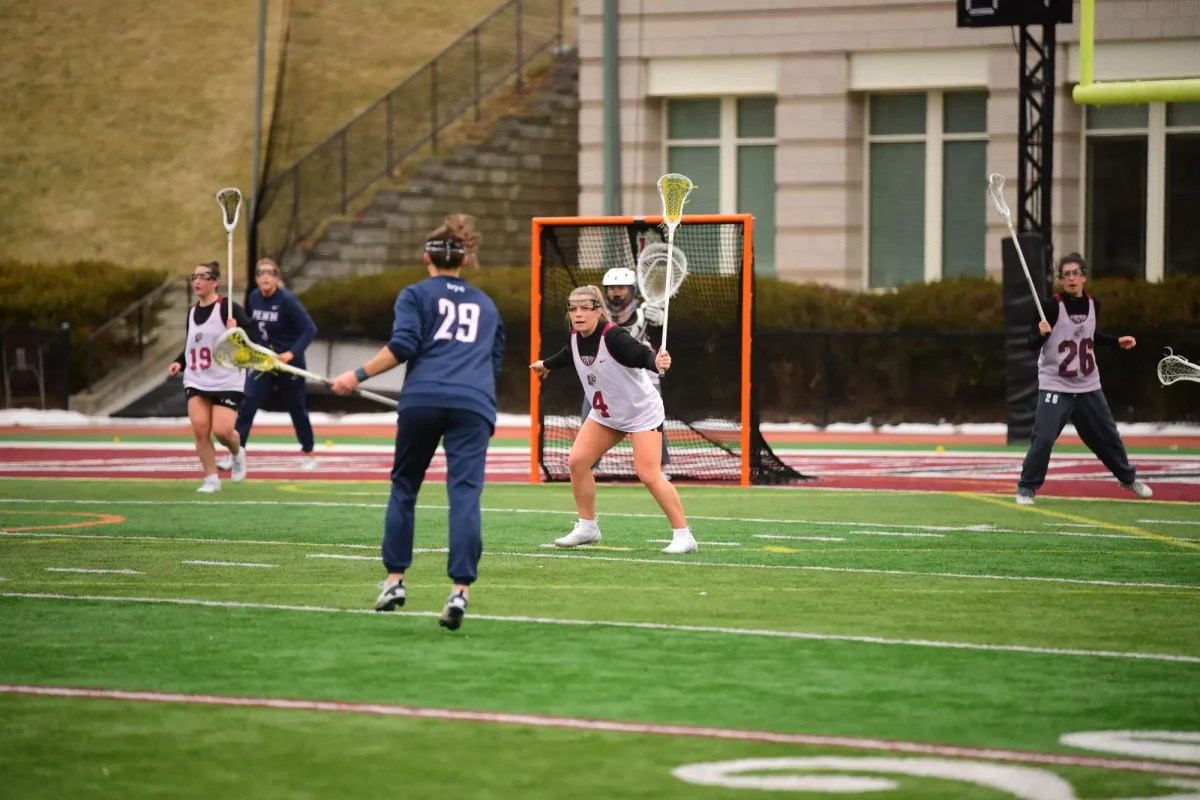 The Leopards defense held La Salle University to just one goal in the final quarter during Wednesday's win. (Photo courtesy of GoLeopards)