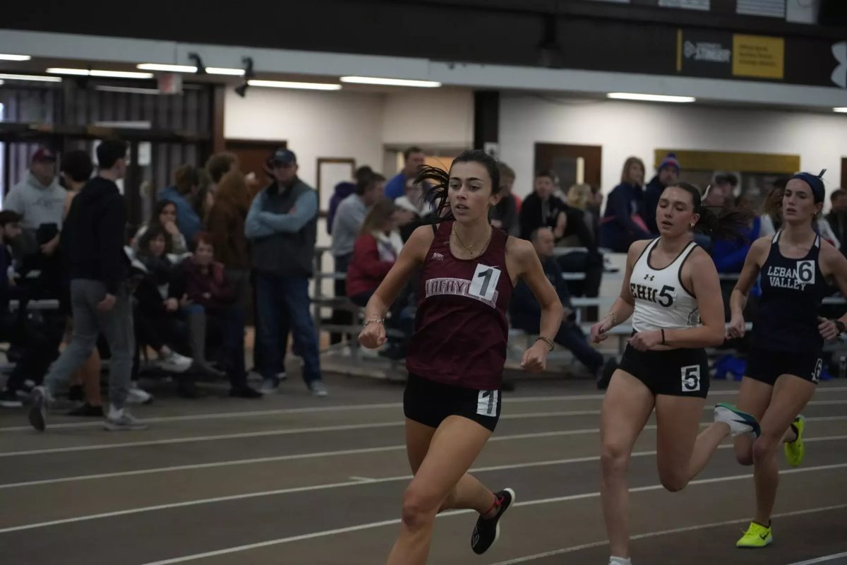 Junior Carolina McCloskey won the 3-kilometer race at the Bucknell Tuneup on Feb. 21. (Photo courtesy of GoLeopards)