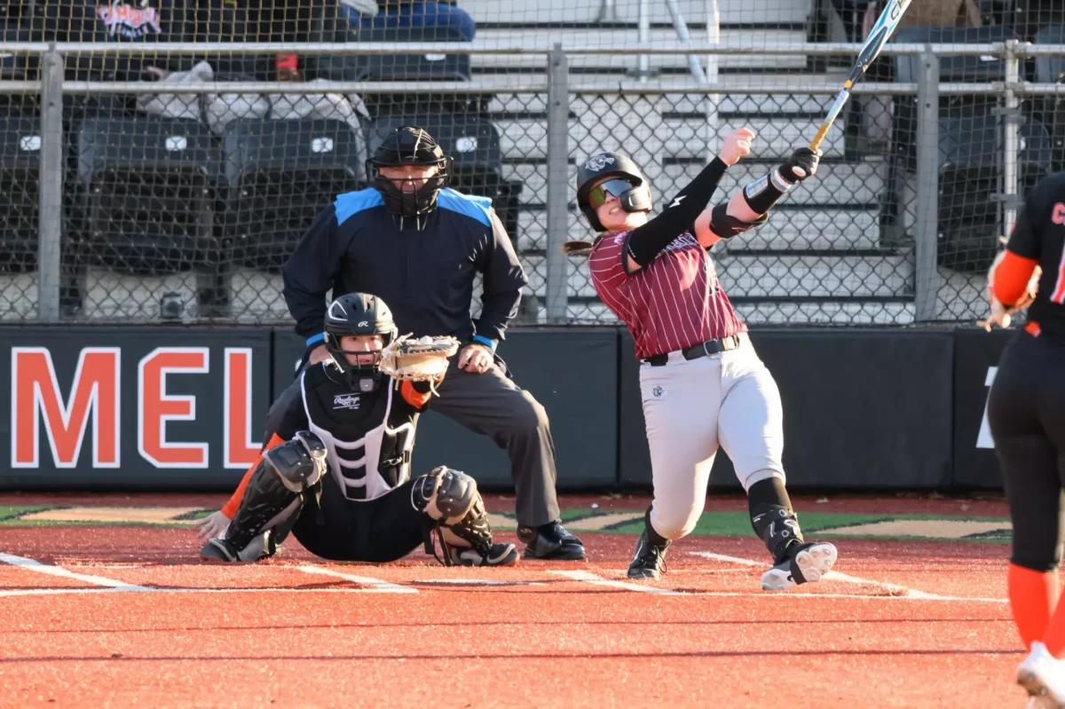 The softball team collected 11 hits against Clemson University last Friday. (Photo courtesy of GoLeopards)