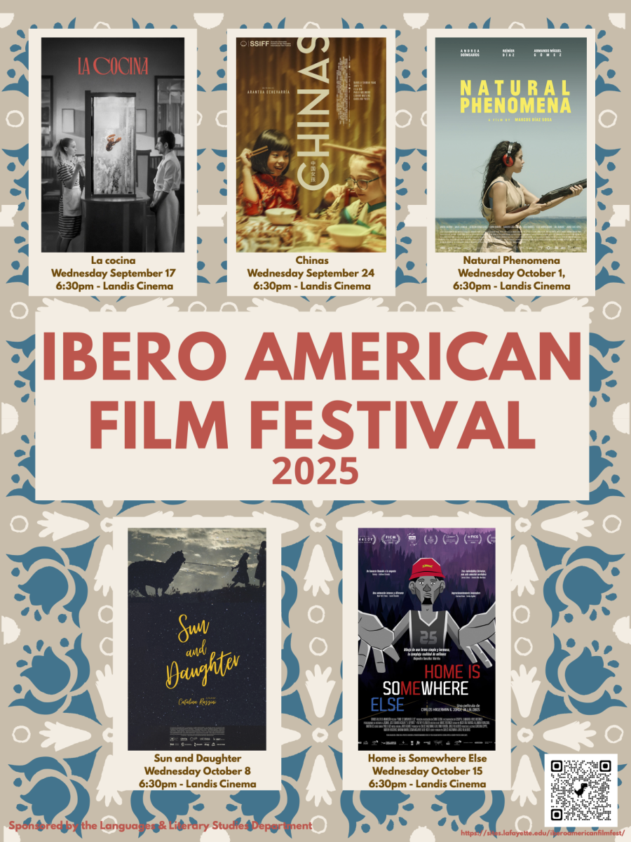 The Ibero-American Film Festival will be hosted at Lafayette College through mid-October this year. (Graphic courtesy of Katherine Groo)