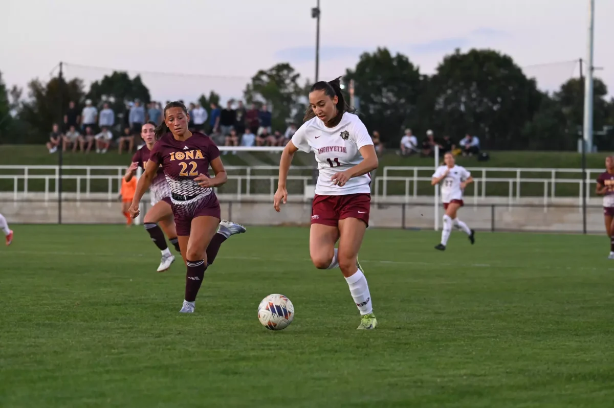 The women’s soccer team posted 28 total shots on Wednesday against Iona University. (Photo by George Varkanis for GoLeopards)
