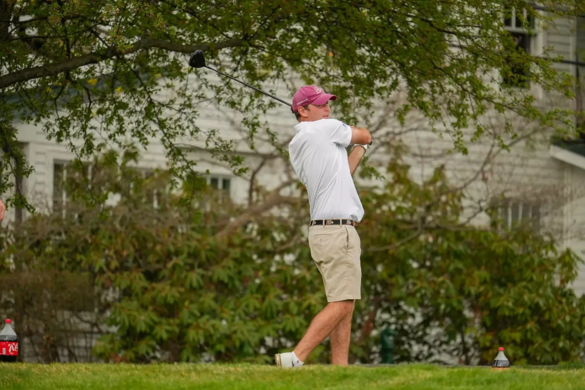 Senior Harry Dessel finished seven-under-par in Saturday’s tournament. (Photo by Logan Boushell for GoLeopards)