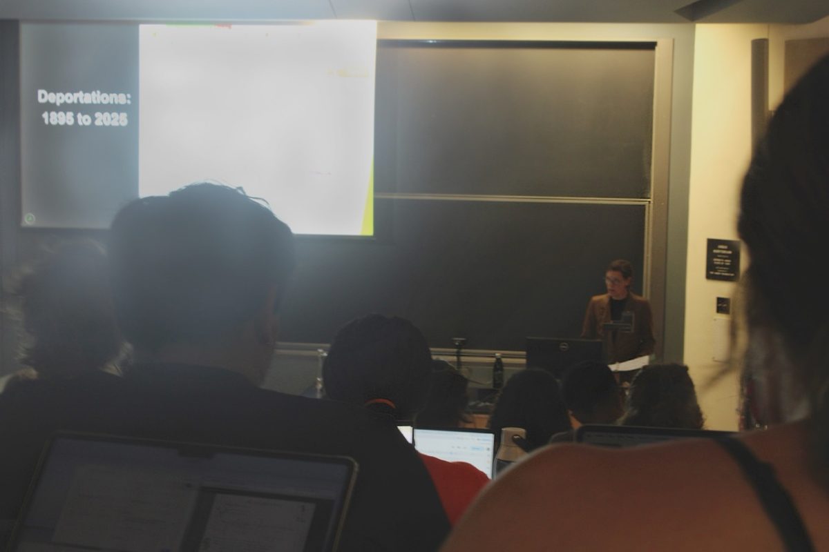 Over 80 students attended the event in Hugel Science Center.
