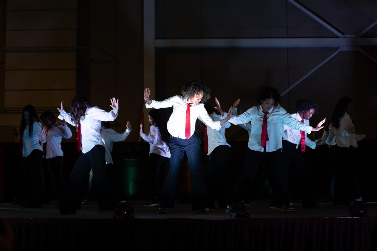 The Prestigious Pardettes wore ties to invoke Michael Jackson and Justin Bieber. (Photo courtesy of Ariana Welch '26)