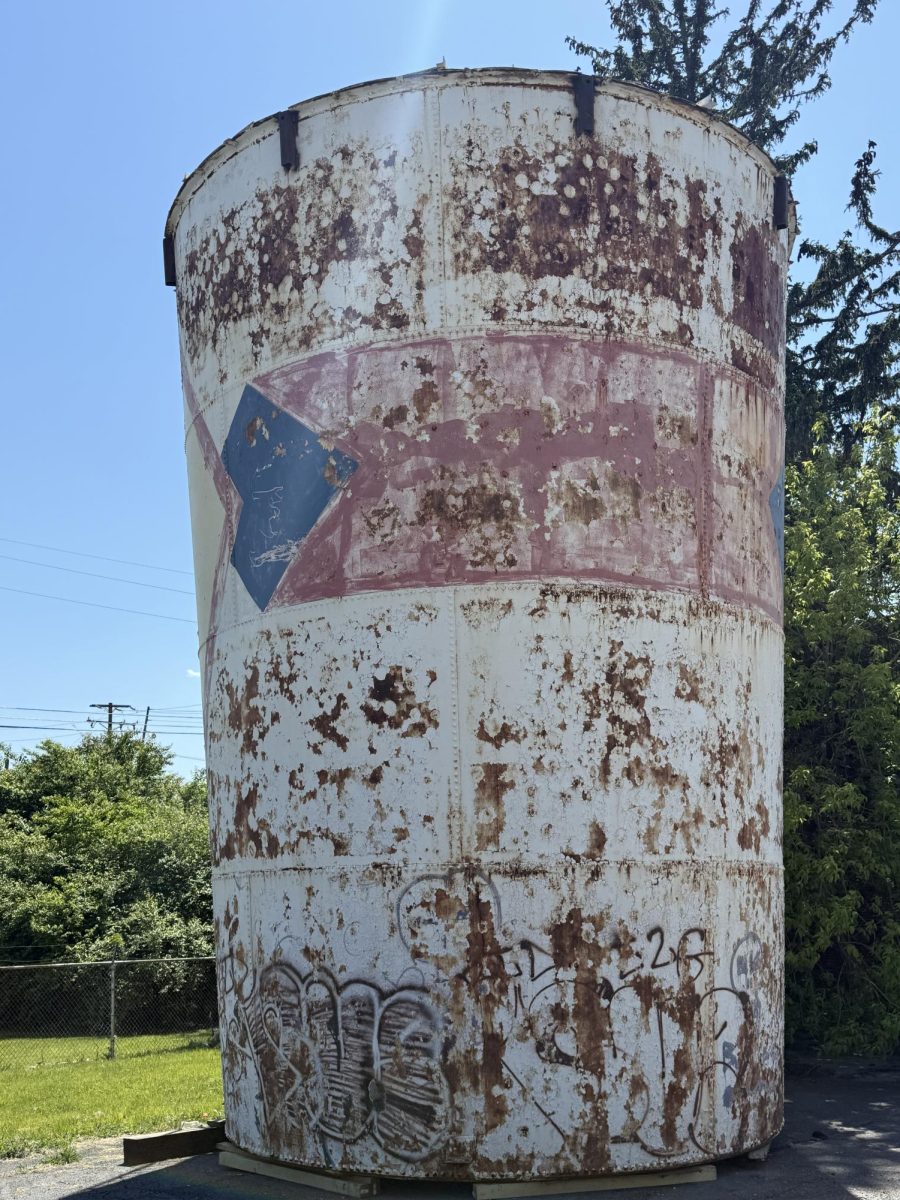 The iconic Dixie Cup is nearly 30 feet tall.